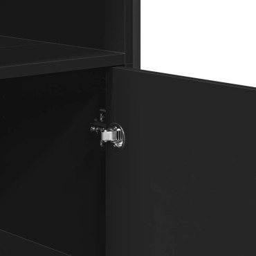 vidaXL Ντουλάπι Μαύρο 79,5x35,5x137,5cm Επεξεργασμένο Ξύλο 1 τεμ.