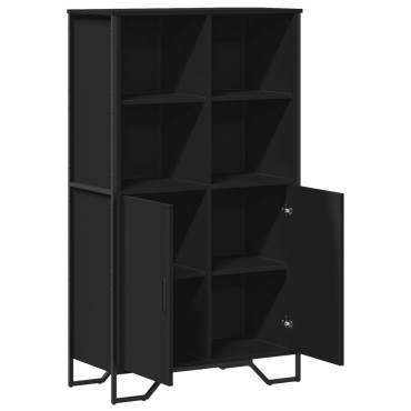 vidaXL Ντουλάπι Μαύρο 79,5x35,5x137,5cm Επεξεργασμένο Ξύλο 1 τεμ.