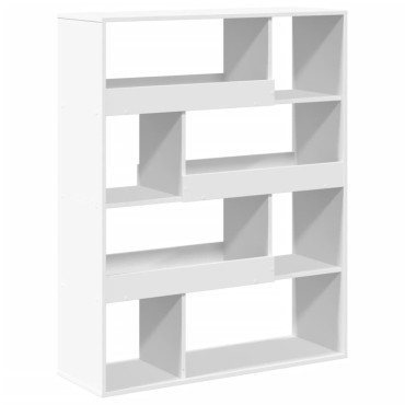 vidaXL Βιβλιοθήκη Λευκή 100x33x125,5cm από Επεξεργασμένο Ξύλο 1 τεμ.