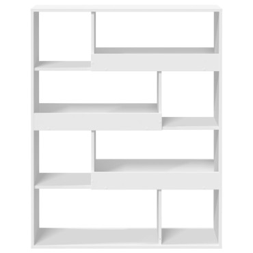 vidaXL Βιβλιοθήκη Λευκή 100x33x125,5cm από Επεξεργασμένο Ξύλο 1 τεμ.