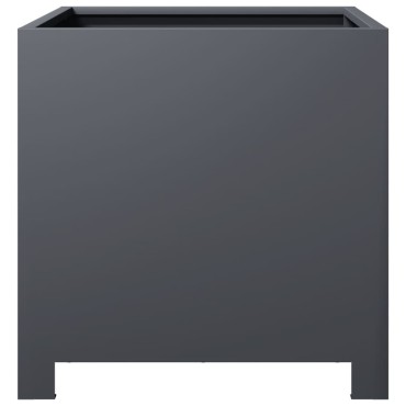 vidaXL Ζαρντινιέρα Κήπου Ανθρακί 40x40x40 εκ. από Ατσάλι