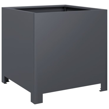 vidaXL Ζαρντινιέρα Κήπου Ανθρακί 40x40x40 εκ. από Ατσάλι