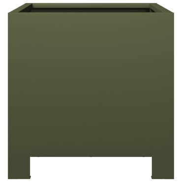 vidaXL Ζαρντινιέρα Κήπου Λαδί 40x40x40 εκ. από Ατσάλι