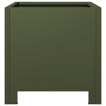 vidaXL Ζαρντινιέρα Κήπου Λαδί 40x40x40 εκ. από Ατσάλι
