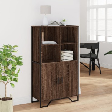vidaXL Ντουλάπι Καφέ Δρυς 79,5x35,5x137,5cm Επεξεργασμένο Ξύλο 1 τεμ.