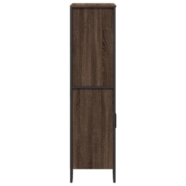 vidaXL Ντουλάπι Καφέ Δρυς 79,5x35,5x137,5cm Επεξεργασμένο Ξύλο 1 τεμ.
