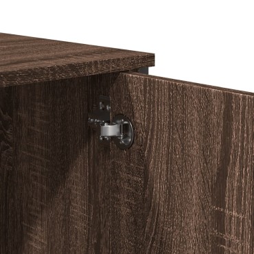 vidaXL Ντουλάπι Καφέ Δρυς 79,5x35,5x137,5cm Επεξεργασμένο Ξύλο 1 τεμ.
