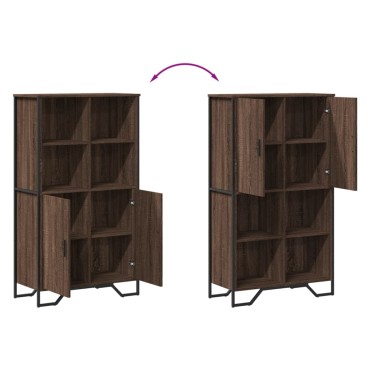 vidaXL Ντουλάπι Καφέ Δρυς 79,5x35,5x137,5cm Επεξεργασμένο Ξύλο 1 τεμ.