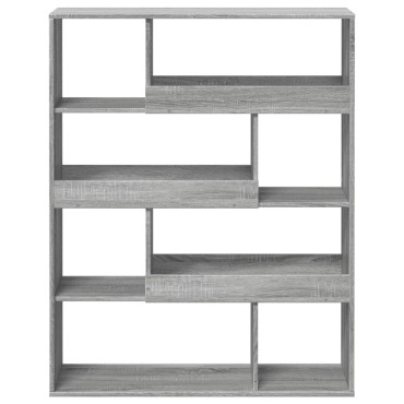vidaXL Βιβλιοθήκη/Διαχωριστικό Χώρου Γκρι 100x33x125,5cm Επεξ. Ξύλο 1 τεμ.