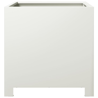 vidaXL Ζαρντινιέρα Λευκή 40 x 40 x 40 εκ. από Ατσάλι