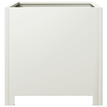 vidaXL Ζαρντινιέρα Λευκή 40 x 40 x 40 εκ. από Ατσάλι