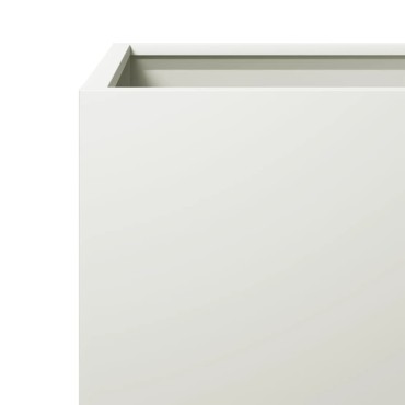 vidaXL Ζαρντινιέρα Λευκή 40 x 40 x 40 εκ. από Ατσάλι