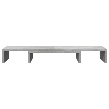 vidaXL Βάση Οθόνης Ρυθμιζ. Γκρι Σκυρ. 80x24x10,5 εκ. Επεξεργ. Ξύλο