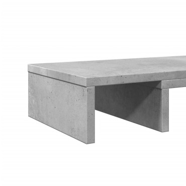 vidaXL Βάση Οθόνης Ρυθμιζ. Γκρι Σκυρ. 80x24x10,5 εκ. Επεξεργ. Ξύλο