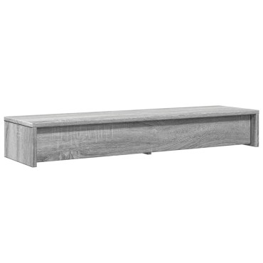 vidaXL Βάση Οθόνης με Συρτάρια Γκρι Sonoma 100x27x15 εκ. Επεξεργ. Ξύλο