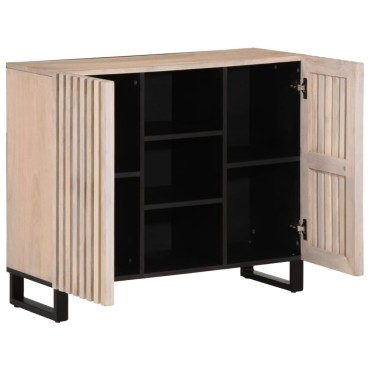 vidaXL Ντουλάπι 90x34x75cm από Μασίφ Ξύλο Μάνγκο 1 τεμ.