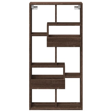 vidaXL Ντουλάπι Τοίχου Καφέ Δρυς 50x15x100cm Επεξεργασμένο Ξύλο 1 τεμ.