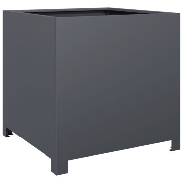 vidaXL Ζαρντινιέρα Κήπου Ανθρακί 50x50x50 εκ. από Ατσάλι