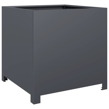 vidaXL Ζαρντινιέρα Κήπου Ανθρακί 50x50x50 εκ. από Ατσάλι