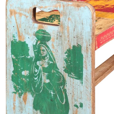 vidaXL Παγκάκι Cola από 100x30x50cm Μασίφ Ανακυκλωμένο Ξύλο 1 τεμ.