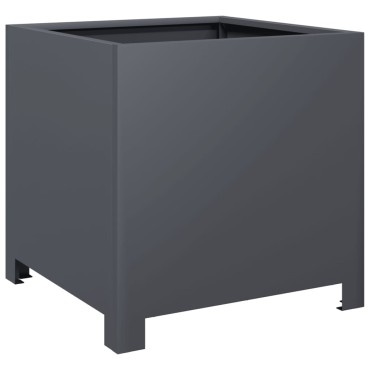 vidaXL Ζαρντινιέρες Κήπου 2 τεμ. Ανθρακί 40x40x40 εκ. από Ατσάλι