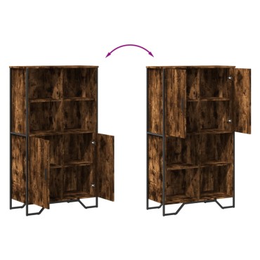 vidaXL Ντουλάπι Καπνιστή Δρυς 79,5x35,5x137,5cm Επεξεργασμένο Ξύλο 1 τεμ.