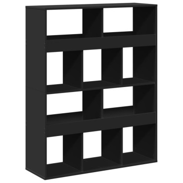 vidaXL Βιβλιοθήκη/Διαχωριστικό Χώρου Μαύρη 100x33x125,5cm Επεξ. Ξύλο 1 τεμ.