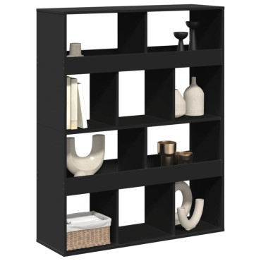 vidaXL Βιβλιοθήκη/Διαχωριστικό Χώρου Μαύρη 100x33x125,5cm Επεξ. Ξύλο 1 τεμ.