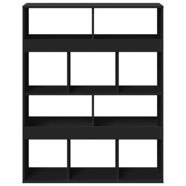 vidaXL Βιβλιοθήκη/Διαχωριστικό Χώρου Μαύρη 100x33x125,5cm Επεξ. Ξύλο 1 τεμ.