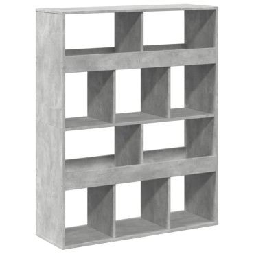 vidaXL Βιβλιοθήκη/Διαχωριστικό Χώρου Γκρι 100x33x125,5cm Επεξ. Ξύλο 1 τεμ.