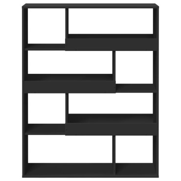 vidaXL Βιβλιοθήκη/Διαχωριστικό Χώρου Μαύρη 100x33x125,5cm Επεξ. Ξύλο 1 τεμ.