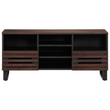 vidaXL Έπιπλο Τηλεόρασης Καφέ 100x34x46cm Μασίφ Ξύλο Μάνγκο 1 τεμ.