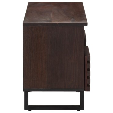 vidaXL Έπιπλο Τηλεόρασης Καφέ 100x34x46cm Μασίφ Ξύλο Μάνγκο 1 τεμ.