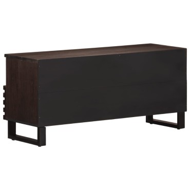 vidaXL Έπιπλο Τηλεόρασης Καφέ 100x34x46cm Μασίφ Ξύλο Μάνγκο 1 τεμ.