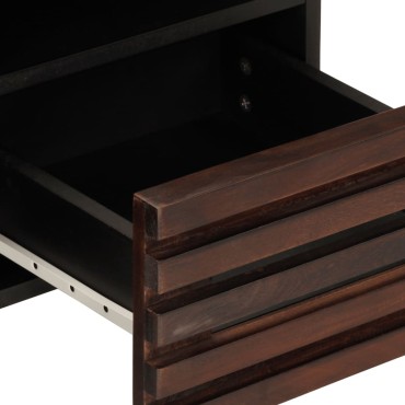 vidaXL Έπιπλο Τηλεόρασης Καφέ 100x34x46cm Μασίφ Ξύλο Μάνγκο 1 τεμ.