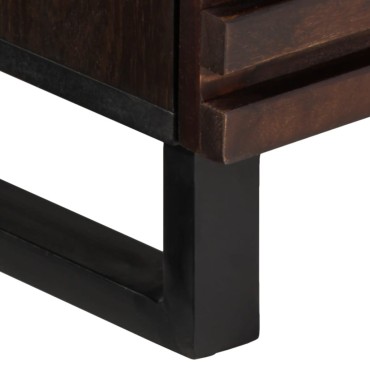 vidaXL Έπιπλο Τηλεόρασης Καφέ 100x34x46cm Μασίφ Ξύλο Μάνγκο 1 τεμ.