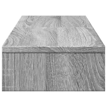 vidaXL Βάση Οθόνης Ρυθμιζ. Γκρι Sonoma 80x24x10,5 εκ. Επεξεργ. Ξύλο