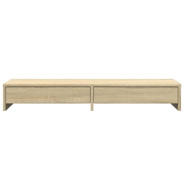 vidaXL Βάση Οθόνης με Συρτάρια Sonoma Δρυς 100x27x15 εκ. Επεξεργ. Ξύλο