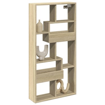 vidaXL Ντουλάπι Τοίχου Sonoma Δρυς 50x15x100cm Επεξεργασμένο Ξύλο 1 τεμ.
