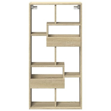 vidaXL Ντουλάπι Τοίχου Sonoma Δρυς 50x15x100cm Επεξεργασμένο Ξύλο 1 τεμ.