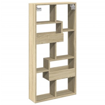 vidaXL Ντουλάπι Τοίχου Sonoma Δρυς 50x15x100cm Επεξεργασμένο Ξύλο 1 τεμ.