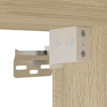 vidaXL Ντουλάπι Τοίχου Sonoma Δρυς 50x15x100cm Επεξεργασμένο Ξύλο 1 τεμ.