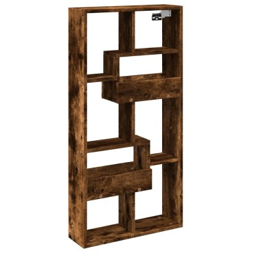 vidaXL Ντουλάπι Τοίχου Καπνιστή Δρυς 50x15x100cm Επεξεργασμένο Ξύλο 1 τεμ.