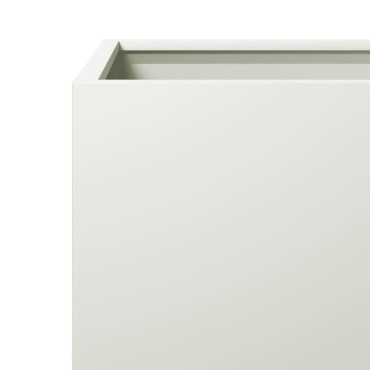 vidaXL Ζαρντινιέρες Κήπου 2 τεμ. Λευκό 30x30x30 εκ. από Ατσάλι