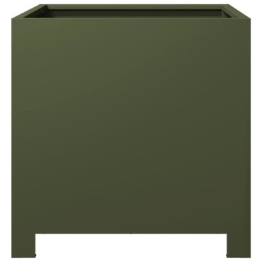 vidaXL Ζαρντινιέρα Κήπου Λαδί 40x40x40 εκ. από Ατσάλι