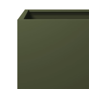 vidaXL Ζαρντινιέρα Κήπου Λαδί 40x40x40 εκ. από Ατσάλι