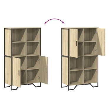 vidaXL Ντουλάπι Sonoma Δρυς 79,5x35,5x137,5cm Επεξεργασμένο Ξύλο 1 τεμ.