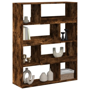 vidaXL Βιβλιοθήκη Καπνιστή Δρυς 100x33x125,5cm από Επεξεργασμένο Ξύλο 1 τεμ.