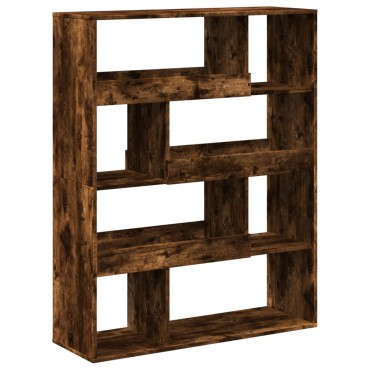 vidaXL Βιβλιοθήκη Καπνιστή Δρυς 100x33x125,5cm από Επεξεργασμένο Ξύλο 1 τεμ.