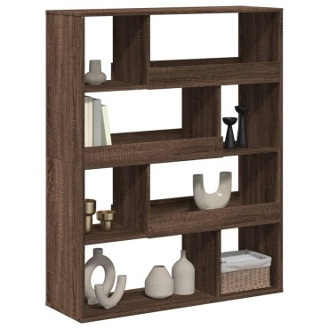 vidaXL Βιβλιοθήκη Καφέ Δρυς 100x33x125,5cm από Επεξεργασμένο Ξύλο 1 τεμ.